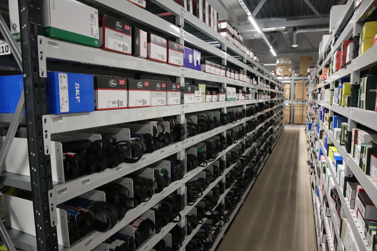 Hyllställsentresol med produkter